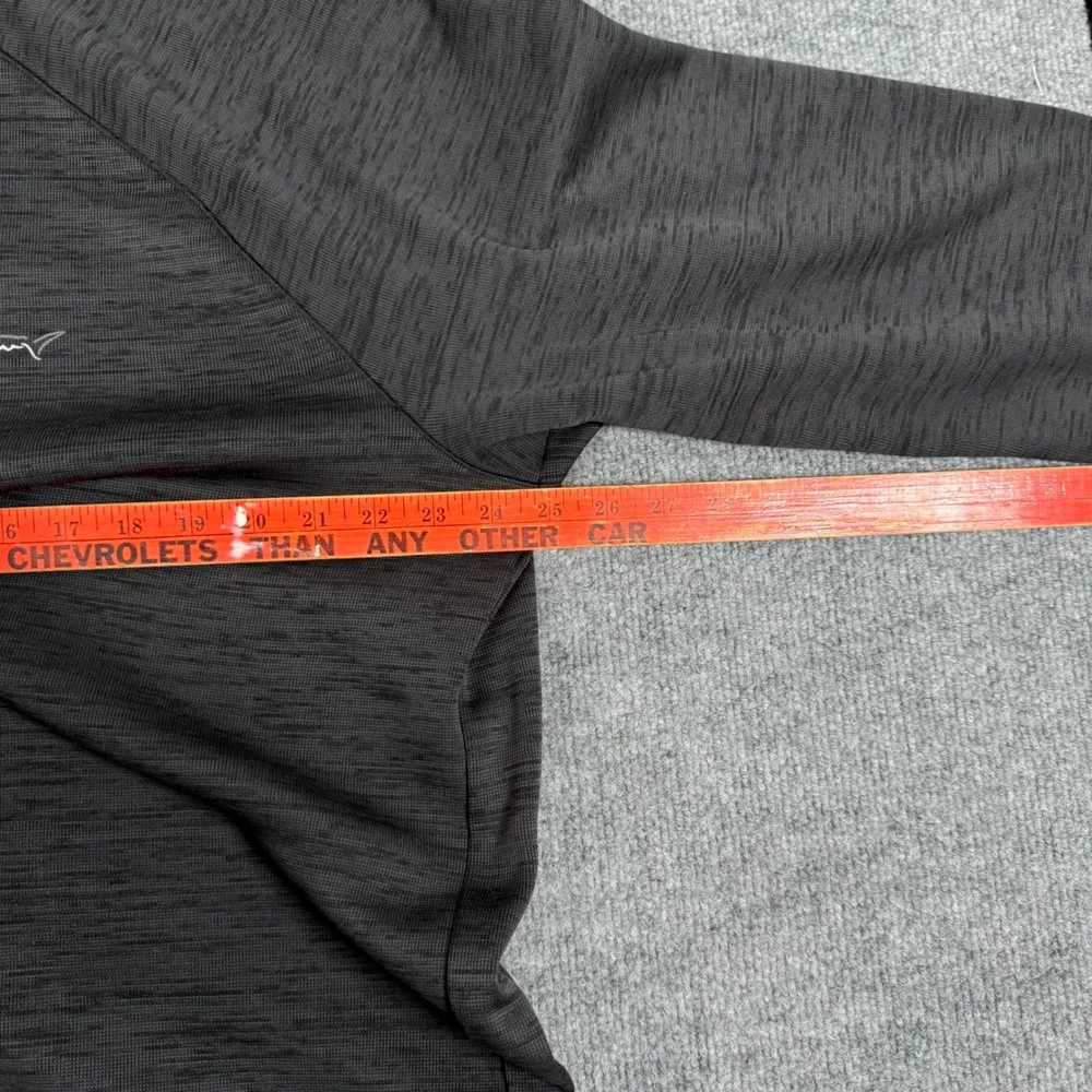 Greg Norman Mens XL Quarter Zip Heathered Black Golf Pullover Shirt Performance‎